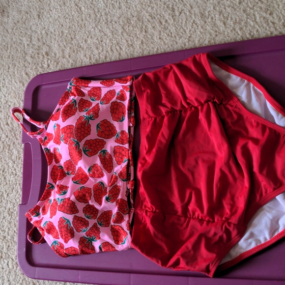 NWT Strappy  Crop Top High Waist Maternity bathing suit - Picture 7 of 7